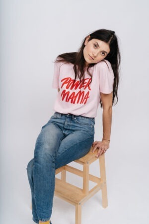 POWER MAMA T-shirt (pink/rød)