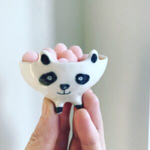 Rikke Mangelsen - keramik skål - Panda