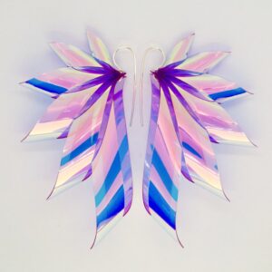 Øreringe - The Wings - rainbow/lavender (small) - af ByFossdal