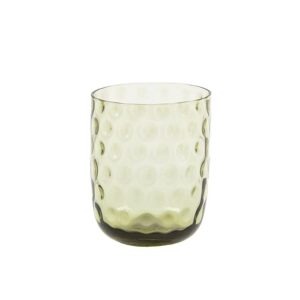 Glas - Olive Green med small drops - fra Kodanska