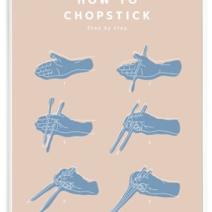 Plakat how to chopstick taisho