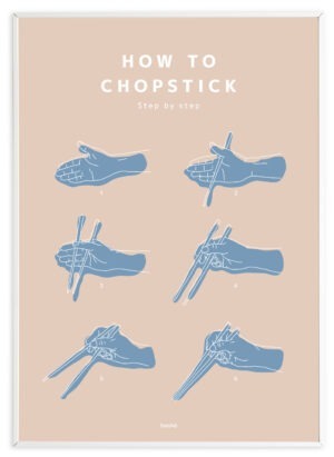 Plakat how to chopstick taisho