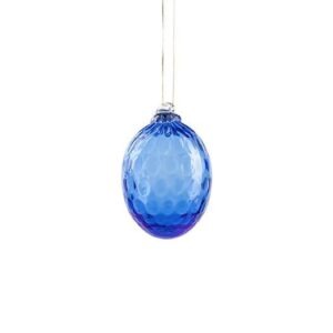 Påskeæg i mundblæst glas - Blue - Kodanska