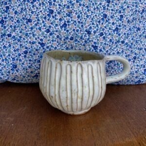 Hyggekop - Bred Riflet Creme - Mia Lindbirk Handmade DK
