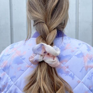 Natasja scrunchie – Dip dye Lilla - Image 2