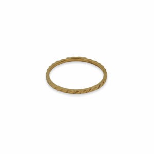 Rillet Ring - Forgyldt - Smykish