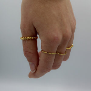 Rillet Ring - Forgyldt - Smykish - Image 2