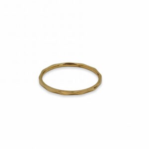 Hamret ring - forgyldt - Smykish
