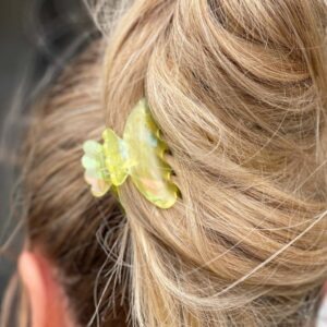 Lulu mini hårklemme - Meleret gul - Image 2
