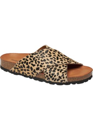 Sandal - Tina - Hair-on Leo-beige - Tim & Simonsen