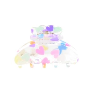 Lulu mini hårklemme - Transparent hjerte