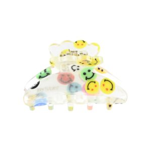 Lulu mini hårklemme - Transparent Smiley