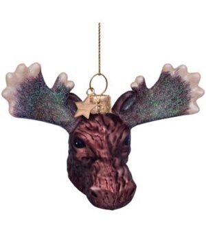 Juleornament - Brown moose head fra Vondels