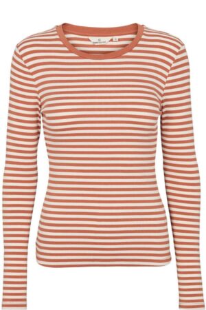 Ludmilla LS tee - Sierra/Birch - Basic Apparel