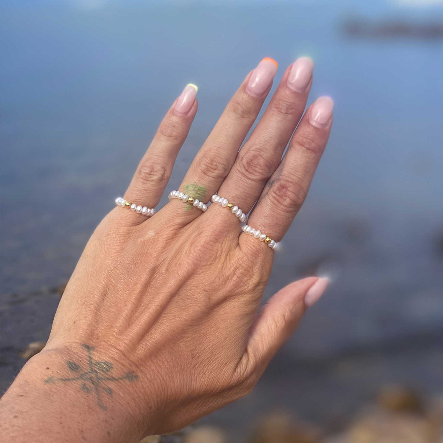 Fingerring - Pearlstring - Dropps By Szhirley - Billede 2