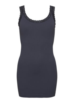 Frida Rib Top - Plus - Antracit - Tim & Simonsen