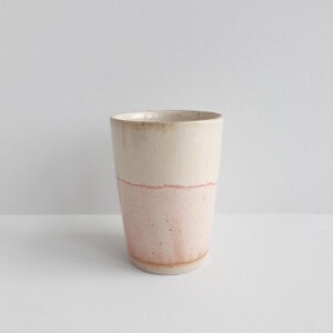 Tall cup - Rosy Sand - Bornholms Keramikfabrik