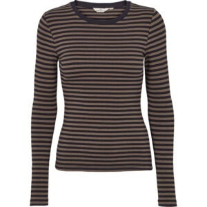 Ludmilla LS Tee - Tarmac/Black - Basic Apparel