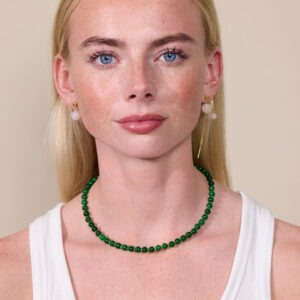 Krystal halskæde - Grøn Jade - Soi