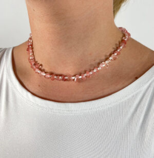 Krystal halskæde - Cherry Quartz - Soi