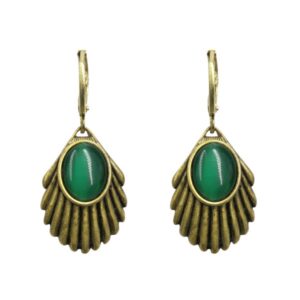Venus øreringe- Emerald Old Gold - Urban Hippies