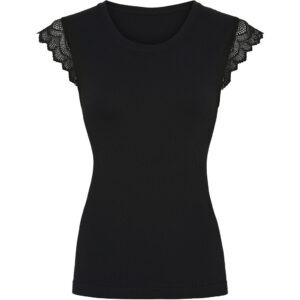 Lillibeth rib top - sort - Tim & Simonsen