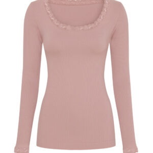 Frida rib top - LS - Rosa antico - Tim&Simonsen