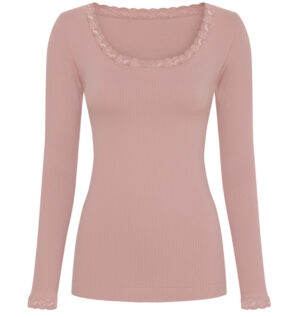 Frida rib top - LS - Rosa antico - Tim&Simonsen
