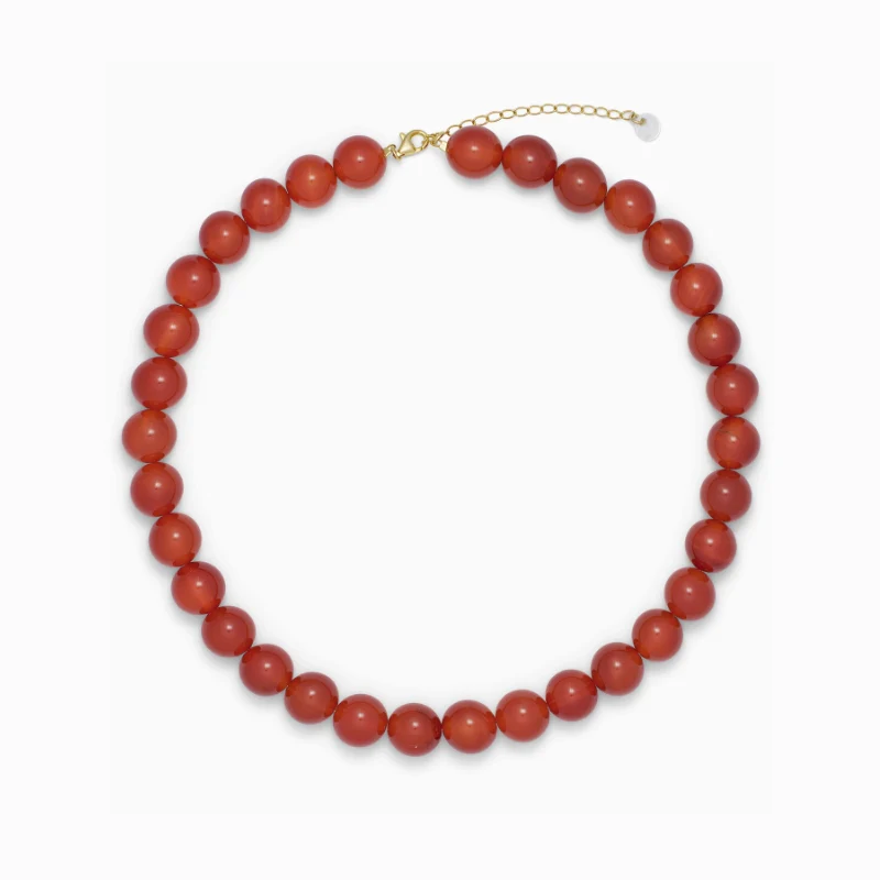 Faro Rød Jade - krystal halskæde - Soi - Billede 2